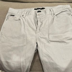 Grey men’s Calvin Klein jeans.
